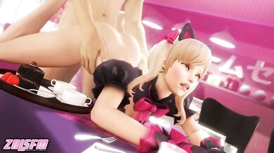 Fantasy-Restaurant Bang! DVa and Zarya Slippery SFM Love Fest