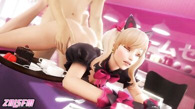 Fantasy-Restaurant Bang! DVa and Zarya Slippery SFM Love Fest