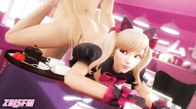 Fantasy-Restaurant Bang! DVa and Zarya Slippery SFM Love Fest