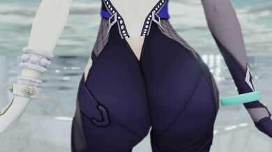 Watch the explosive encounter between a sexy yokai and her unsuspecting human victim in Gen-impact Yelan