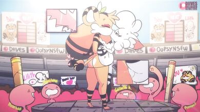 Watch as the demoness Lilith pleasures herself with her sensitive tail while enjoying a sensual massage from her lover Dou