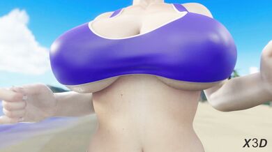 Watch the Black Widow run on the beach, shes a sexy spider woman!