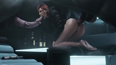 --------------------------------------------------------- A sexy adventurer, female Shepard and two horses engage in anal penetration