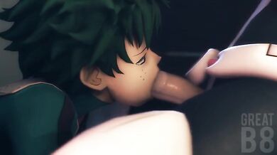 Uraraka Face Fooks Deku - Tentacle Love
