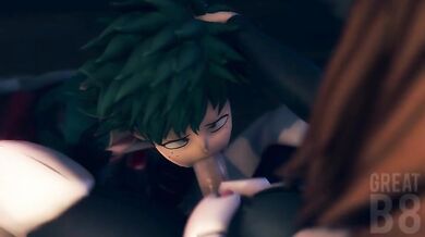 Uraraka Face Fooks Deku - Tentacle Love