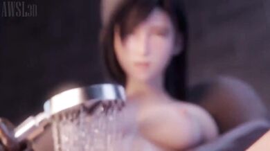 Watch Tifa take a refreshing shower after her steamy sex session with Cloud, in this 1080p HD hentai porn video