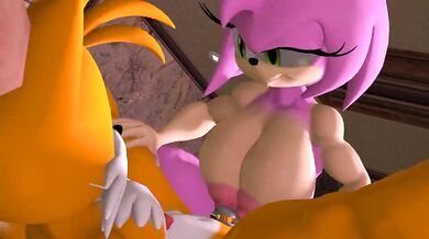 Making her cum in every hole, Amy Rose destroys her fuck toy Tonya