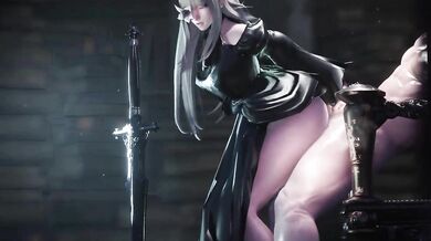 Thrusting the Dildo into the Vagina, she Screamed in Pleasure! (No Sound)