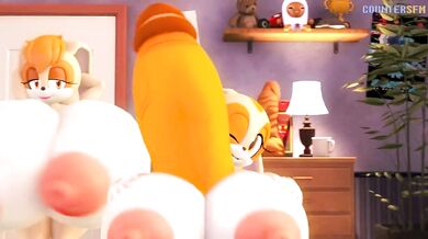 Sweet and Creamy Titty Fucking with Tail Adventures