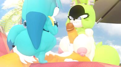 Surge and Kitsunami play with Tails - [Leviantan581re]