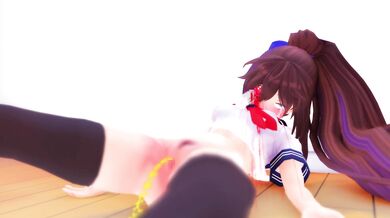 One day, Hikari decided to experiment with her new eye dildo and failed miserably while getting banged on camera by a group of guys