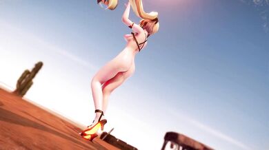 In this XXX parody, a pink cat wearing glasses and an apron seduces her master by licking his nipples and sucking his cock until he cums on her face