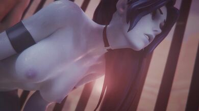 Watch as Widowmaker gets her tight ass stretched and filled with the hard cock of a sexy Iris demigoddess!