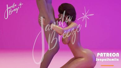 Jamila Breezes Huge Breasts: A Private Movie Viewing (PMV) in Bed