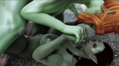 Busty Demonesses Cumming On Monster Males