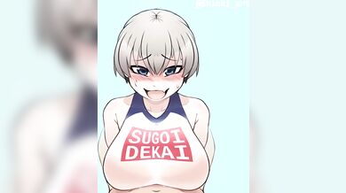 Tiny-sized babysitter in an oversized chair, having her sex toy penetrated deeply by a huge man in the living room