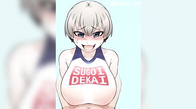 Tiny-sized babysitter in an oversized chair, having her sex toy penetrated deeply by a huge man in the living room