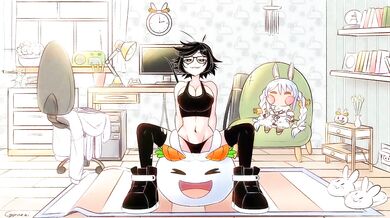 Big-breasted beauties bounce in their underwear, leaving nothing to the imagination