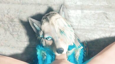 Silvey, the Wolf Girl, Takes a Deep Throat and Gets Fucked like a Dog