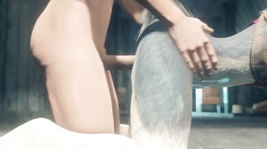 Silvey, the Wolf Girl, Takes a Deep Throat and Gets Fucked like a Dog