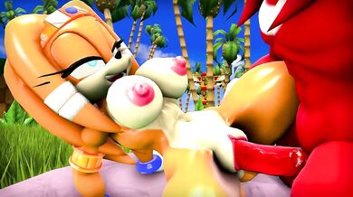 Knuckless hard dick enters Tikals tight pussy, filled with desire and lust