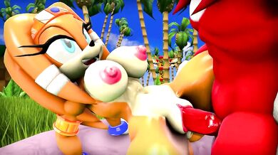 Knuckless hard dick enters Tikals tight pussy, filled with desire and lust