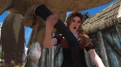 The Horny Dunmer and her new Steam Horse Ride em hard and wet em down!