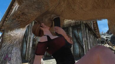 The Horny Dunmer and her new Steam Horse Ride em hard and wet em down!
