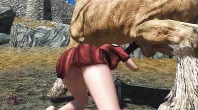 The Horny Dunmer and her new Steam Horse Ride em hard and wet em down!