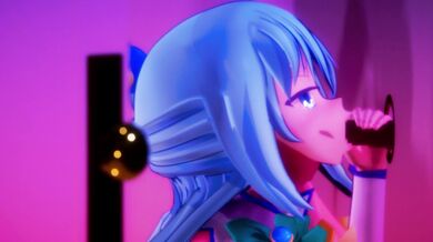 A sexy blonde gets fucked by a mysterious guy in an aquarium confessional room while she is trying to get absolution for her sins