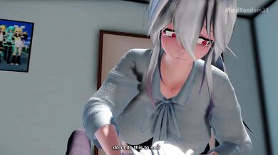 Watch as innocent housewife Haku Dell is blackmailed by her boss Netorare into performing perverted acts in front of his cameras!