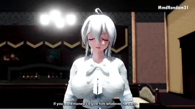 Watch as innocent housewife Haku Dell is blackmailed by her boss Netorare into performing perverted acts in front of his cameras!