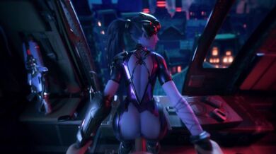 Watch as this sexy widow gets ready for a mission in this hot VG erotica scene!