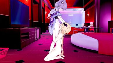 A group of young men take turns pleasuring a beautiful woman with their tongues until they all cum at the same time