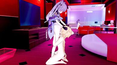 A group of young men take turns pleasuring a beautiful woman with their tongues until they all cum at the same time