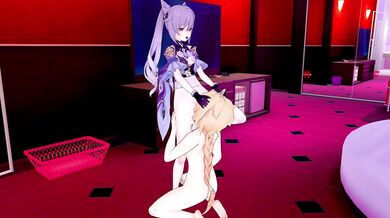 A group of young men take turns pleasuring a beautiful woman with their tongues until they all cum at the same time