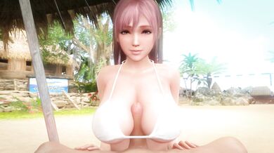 Watch Honoka with her huge boobjobs as she gets fucked in every hole by two guys!