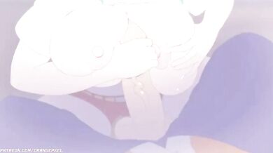 Sexy Asian Maid Roshi gets fucked in her dream and eats an orange peel