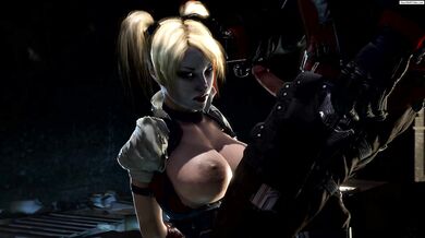 Harley Quinn Gets Fucked By Two Mighty Dicks In Her Ass (Gurochanop)