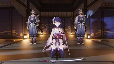 Hey there, sexy Ayaka! You look absolutely stunning in your black latex outfit and high heels But it looks like youre in trouble today