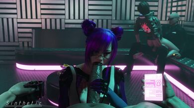 Cyberpunk Rita and V, The Ultimate Sinthetic Experience