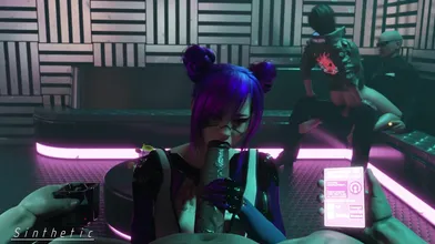 Cyberpunk Rita and V, The Ultimate Sinthetic Experience