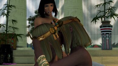 Nefertiti and her huge tits are about to have a steamy night with the Pharaoh!