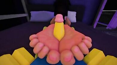 Rebeccas new roommate loves to give footjobs, but she gets a little carried away when she discovers Roblox on the computer