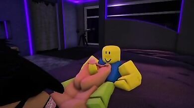 Rebeccas new roommate loves to give footjobs, but she gets a little carried away when she discovers Roblox on the computer