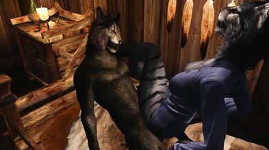 Young Khajiit is eager to learn from the masterful Kharjo in this sexy hentai porn video, Kharjo Teaches a Young Khajiit