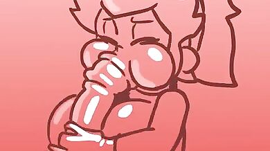 Watch as sexy nurse Peach gets down and dirty with her massive key cock!