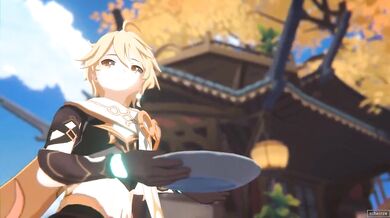 Watching the wind play with two voluptuous goddesses is a treat to the eyes in Aether, See, Venti and Xiao - The Windy Goddesses