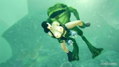 Tifa Lockhart gets her Game Over in the honeycomb jungle with a hot group of horny monsters!