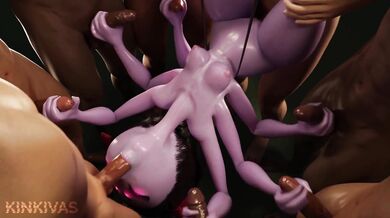 Watch as Muffet gets fucked in nine different ways by a team of Kinkyvas!